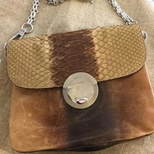 Gorgeous Prada python and leather crossbody